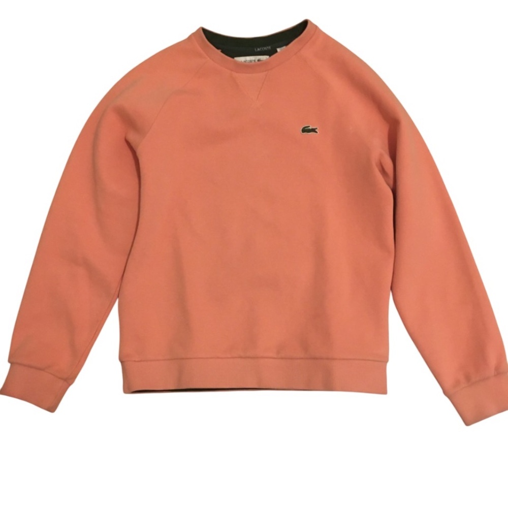Lacoste Women’s Sweatshirt • Size 2 (Small) • Salmon Coral 🐊